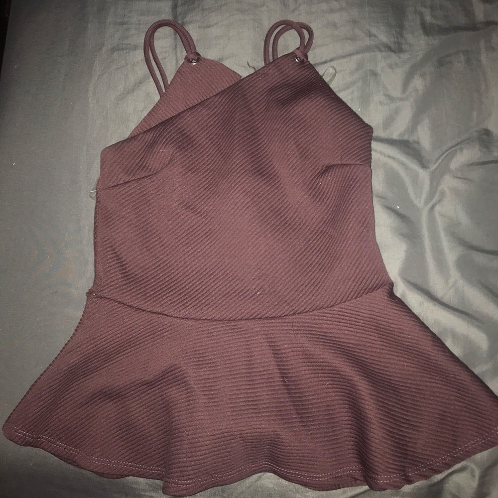 Purple peplum top